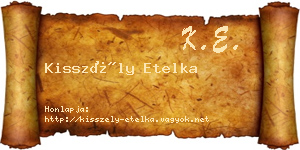 Kisszély Etelka névjegykártya