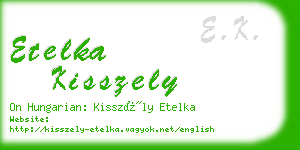 etelka kisszely business card